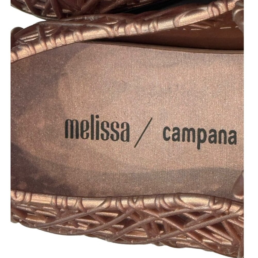 Melissa x Campana Rose Gold Jelly Slip On Sneakers Women Size 9 NWOB - Picture 6 of 9